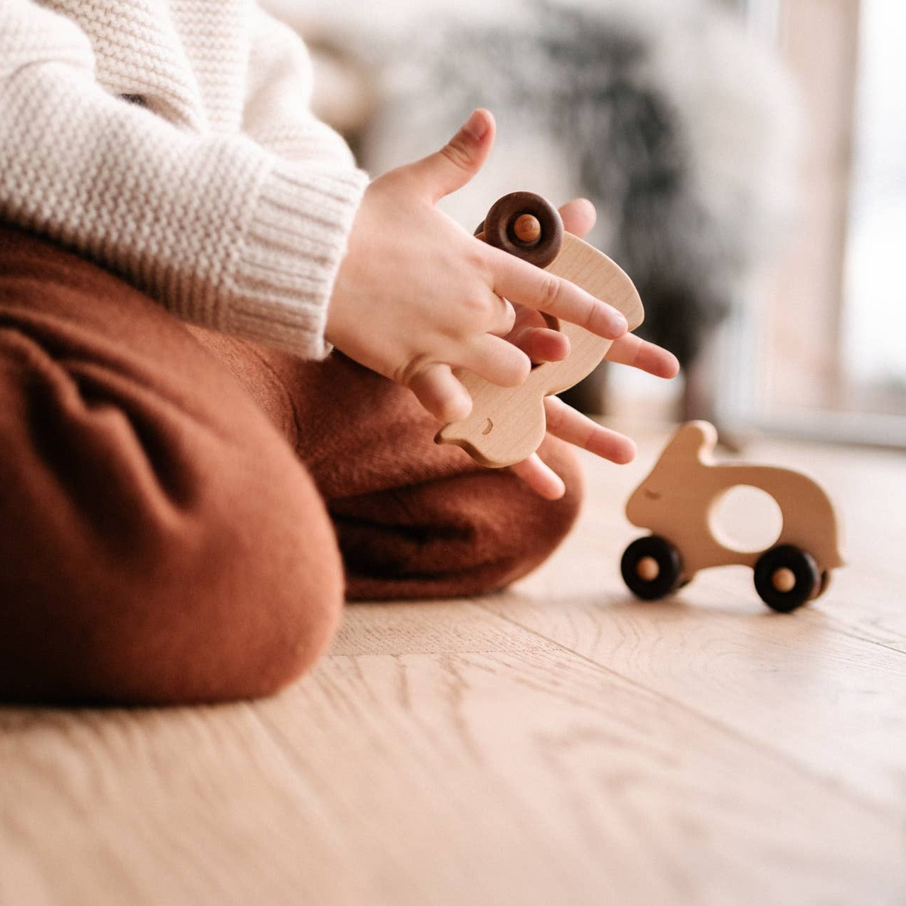 Wooden Rolling Duck Baby Toy