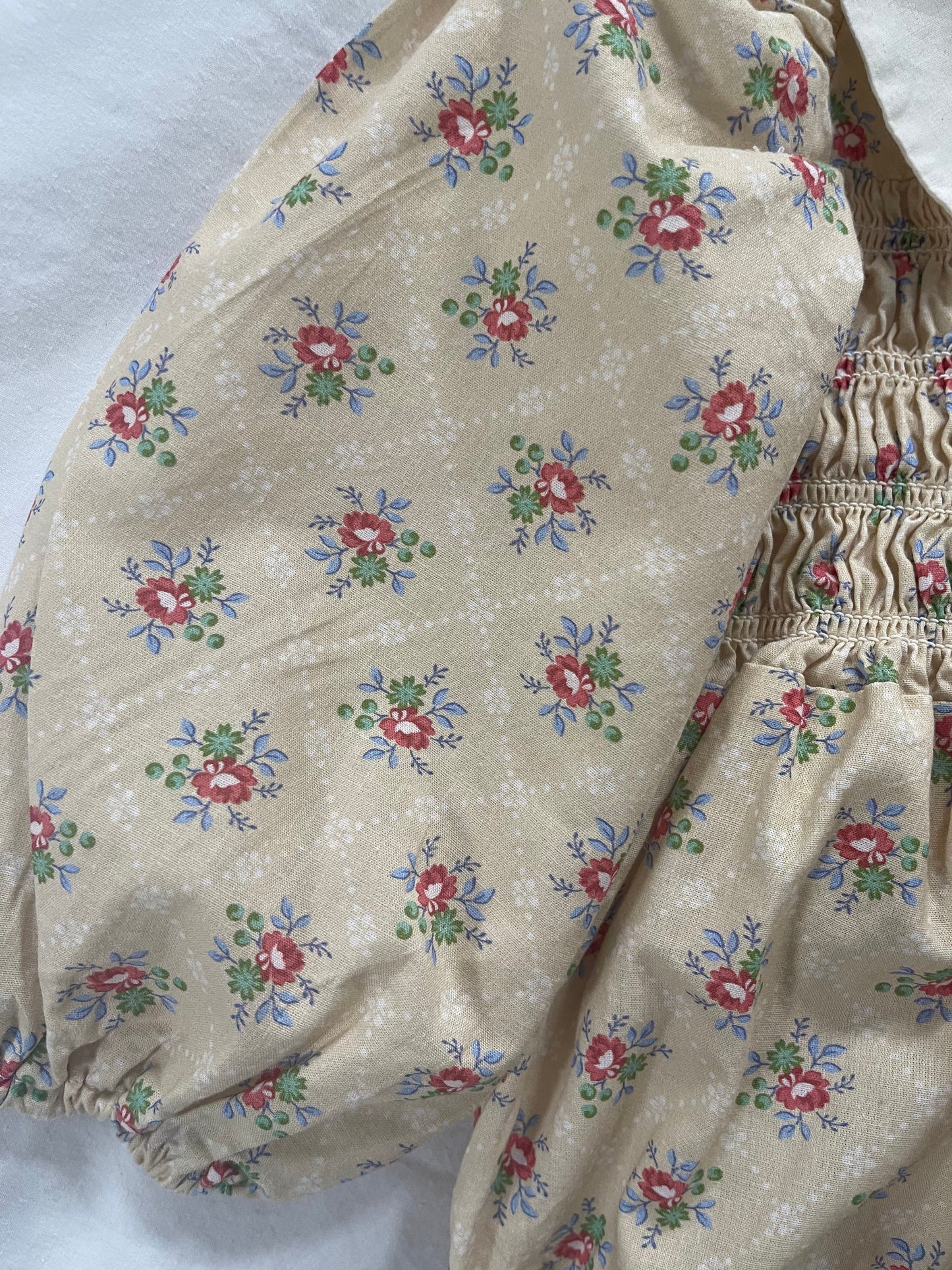 Beatrice Floral Romper (Beige)