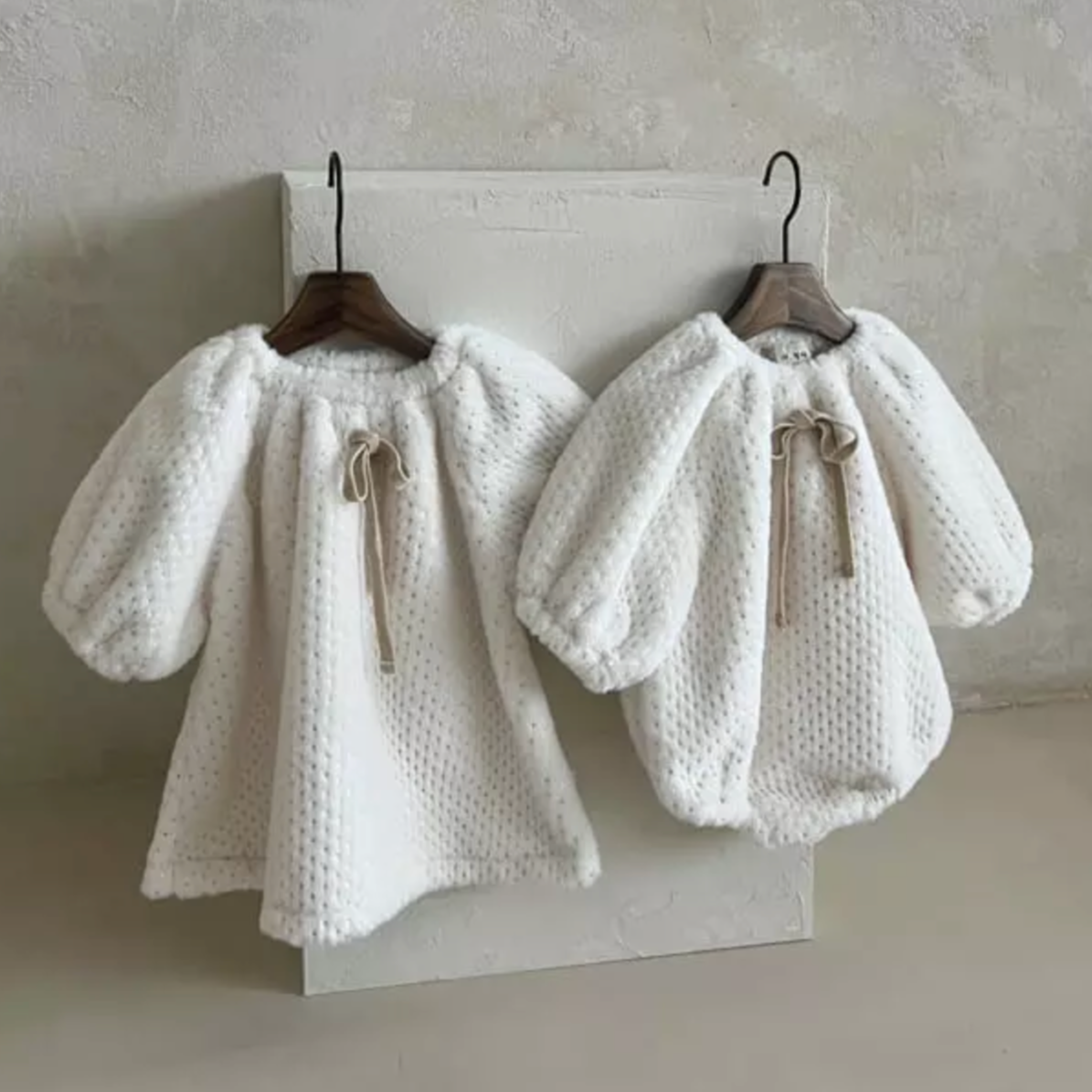 SNOW DRESS WITH GOLD SPRINKLES