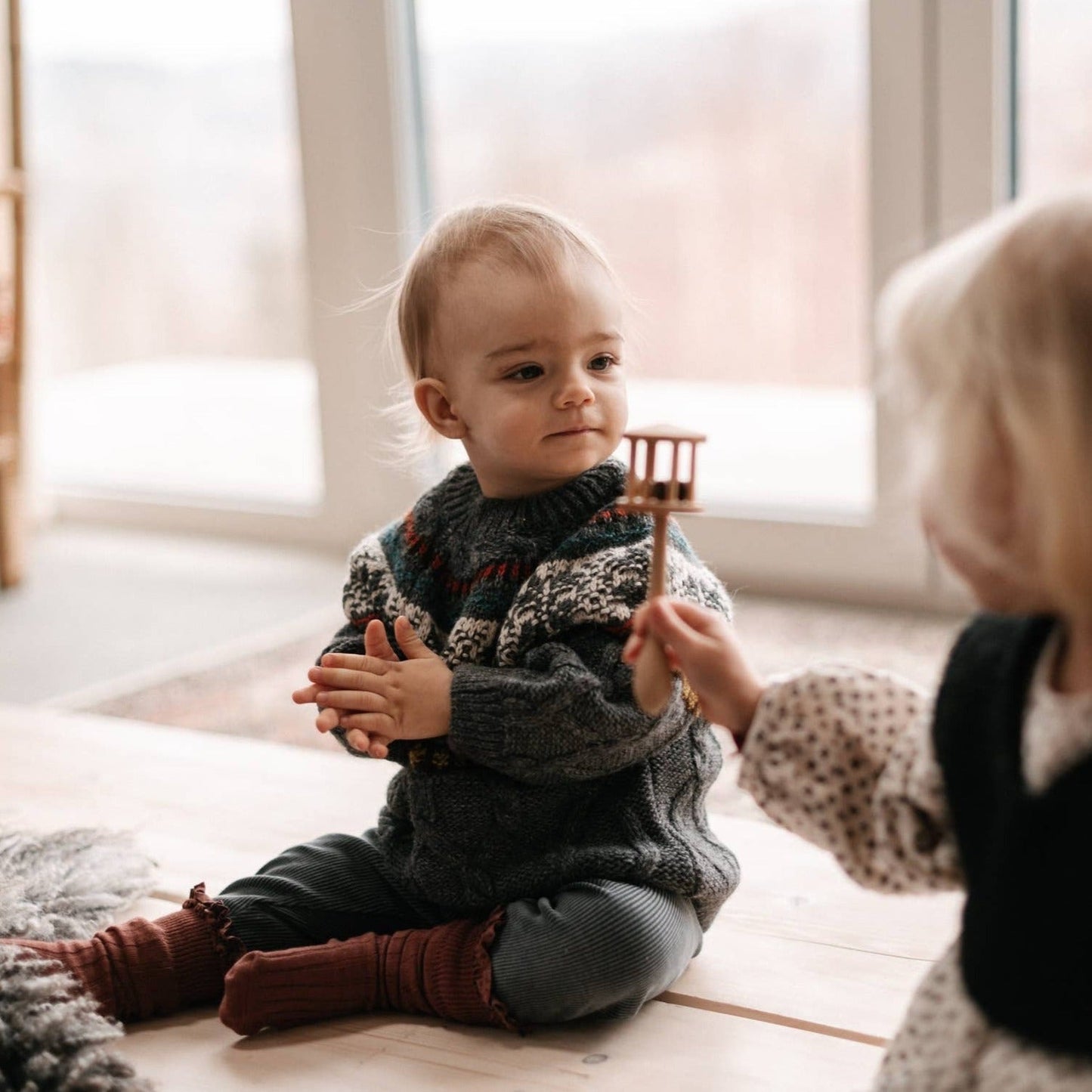 Nighthawk Wooden Baby Rattle