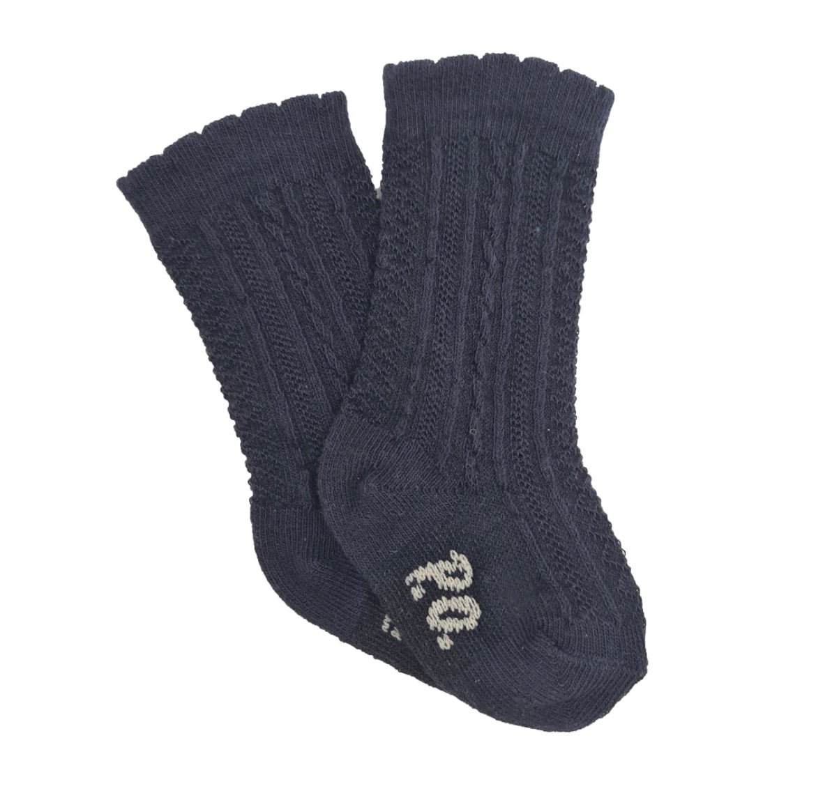 Pretty Originals Navy Ribbed Knee High Socks