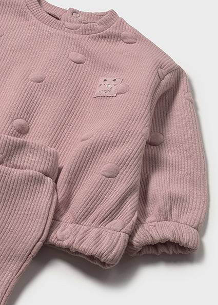 Mayoral Girls Pink Polka Dot Tracksuit