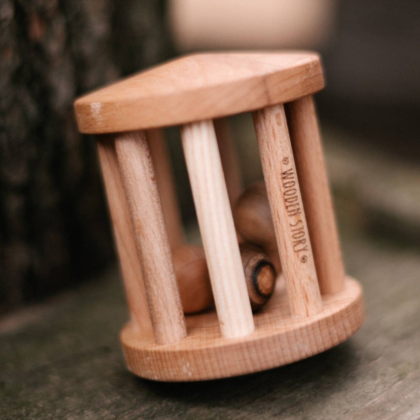 Wooden Turtle Dove Rattle