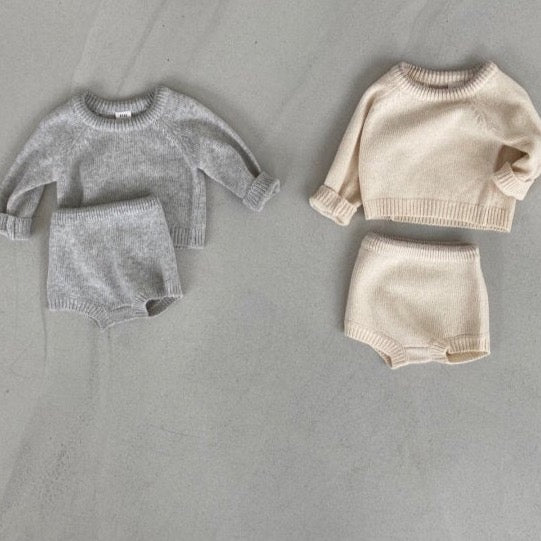 Knitted Jumper + Bloomer Set (Two Colours)