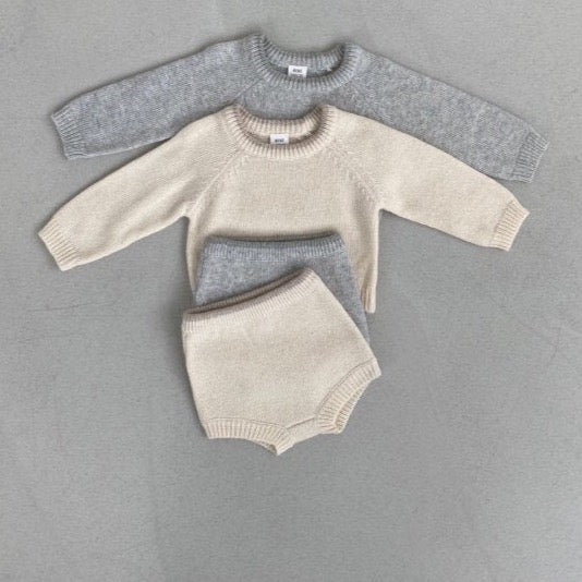 Knitted Jumper + Bloomer Set (Two Colours)
