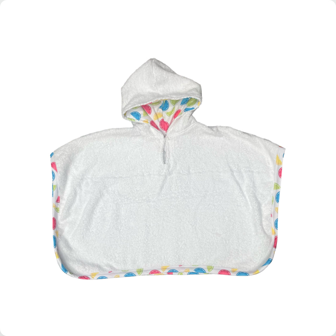 Meraki Boys Blue & Lemon Print Swimshorts & Matching Poncho Hooded Beach Towel