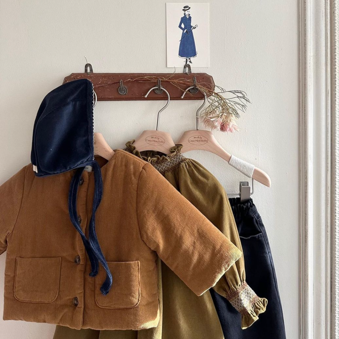 Corduroy Padded Jacket (Rust)