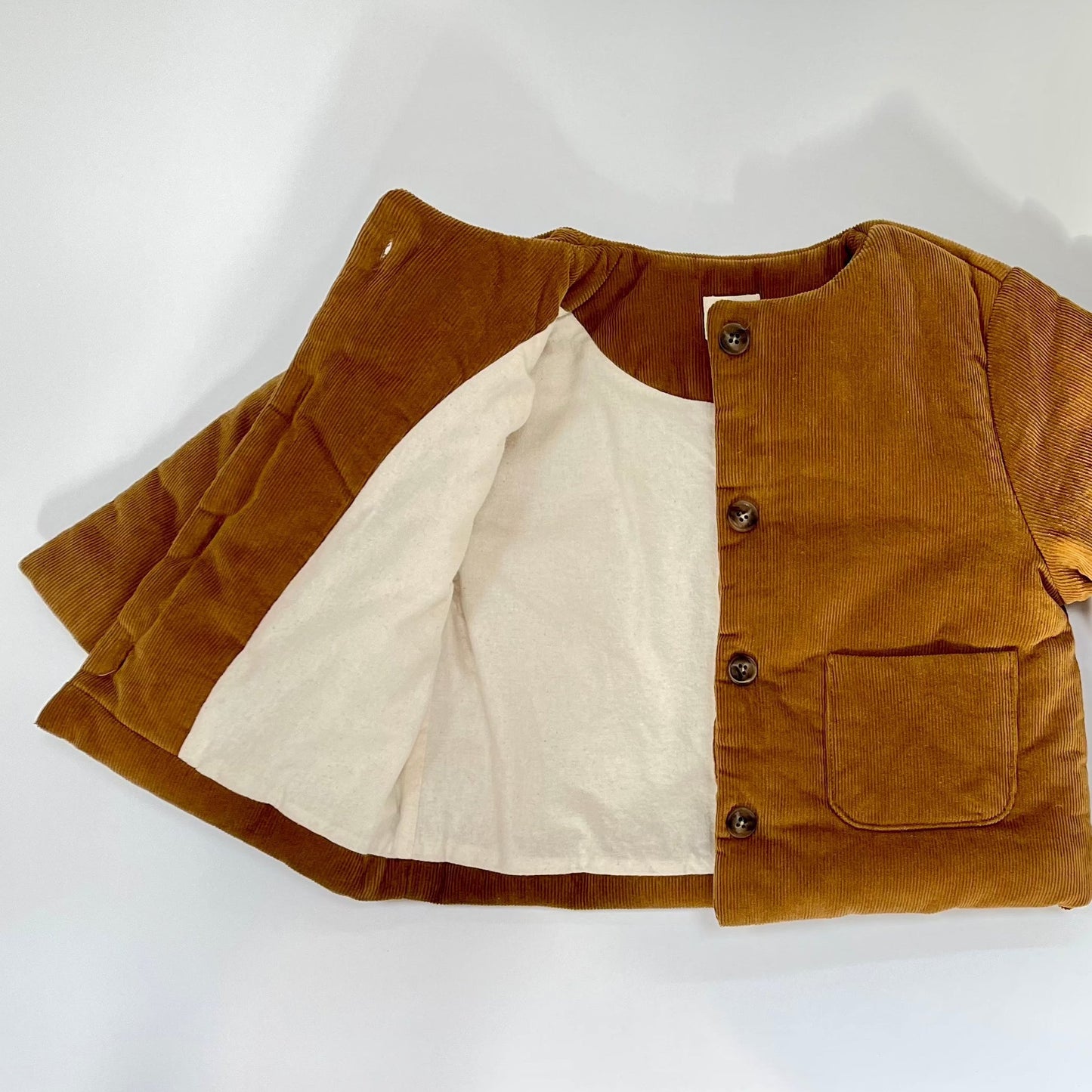 Corduroy Padded Jacket (Rust)