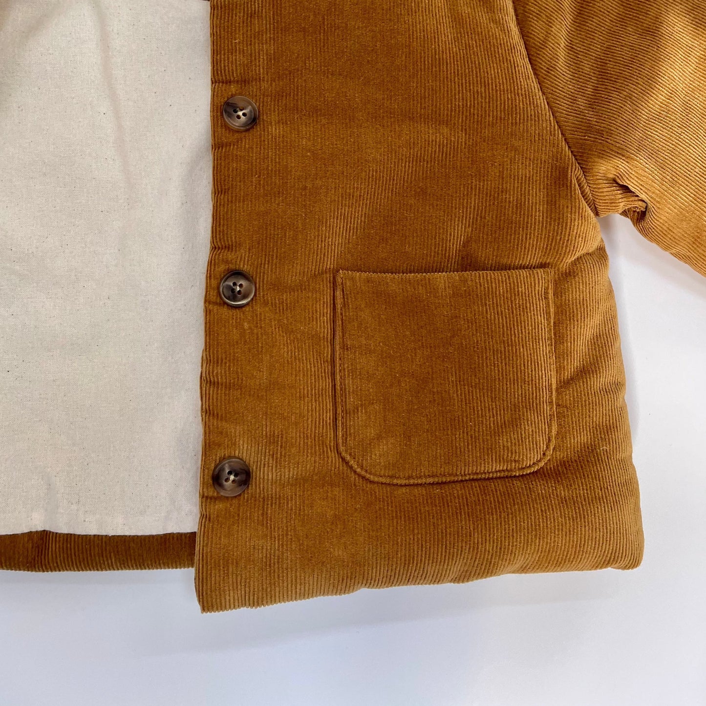 Corduroy Padded Jacket (Rust)