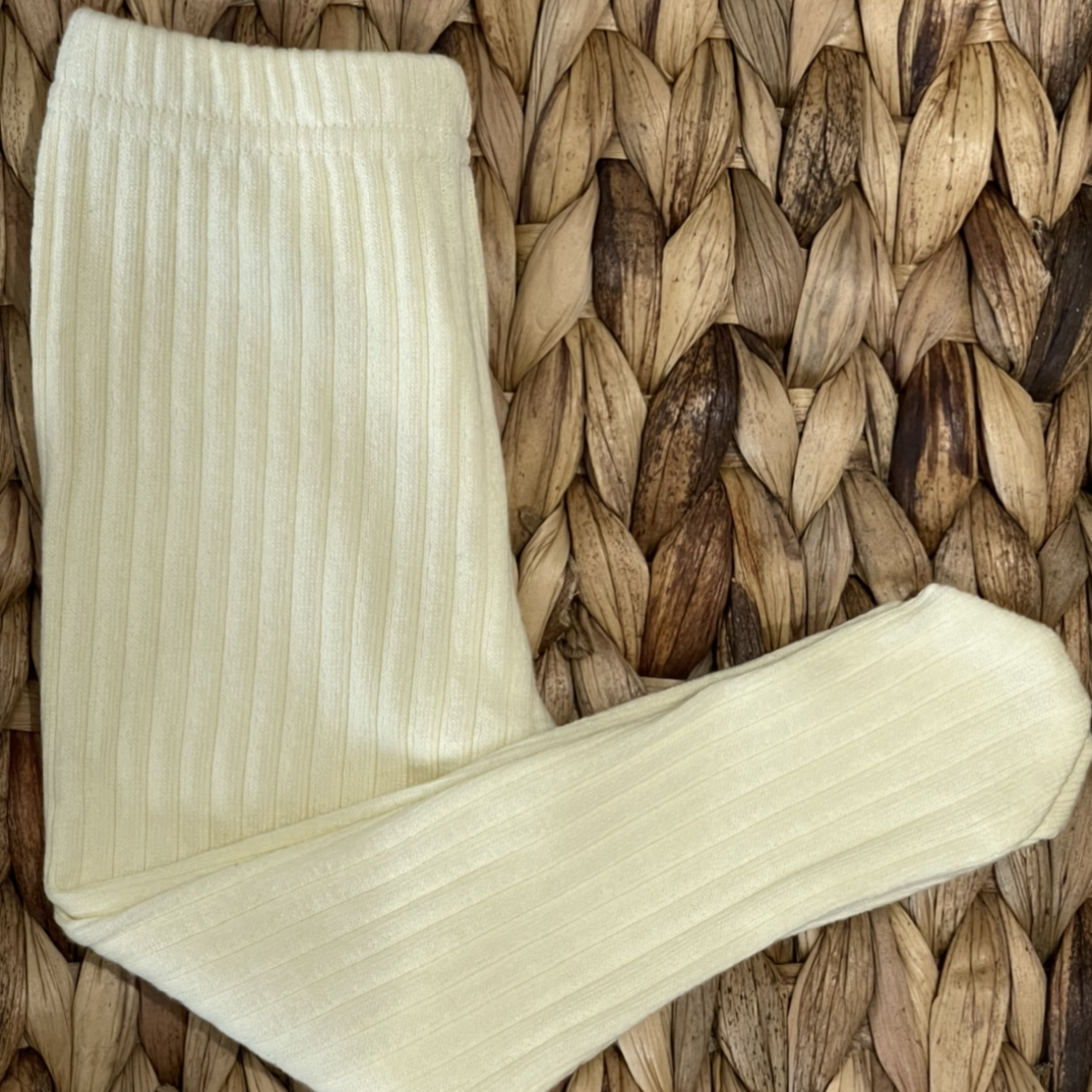 Pastel Ribbed Tights (Three Colours )
