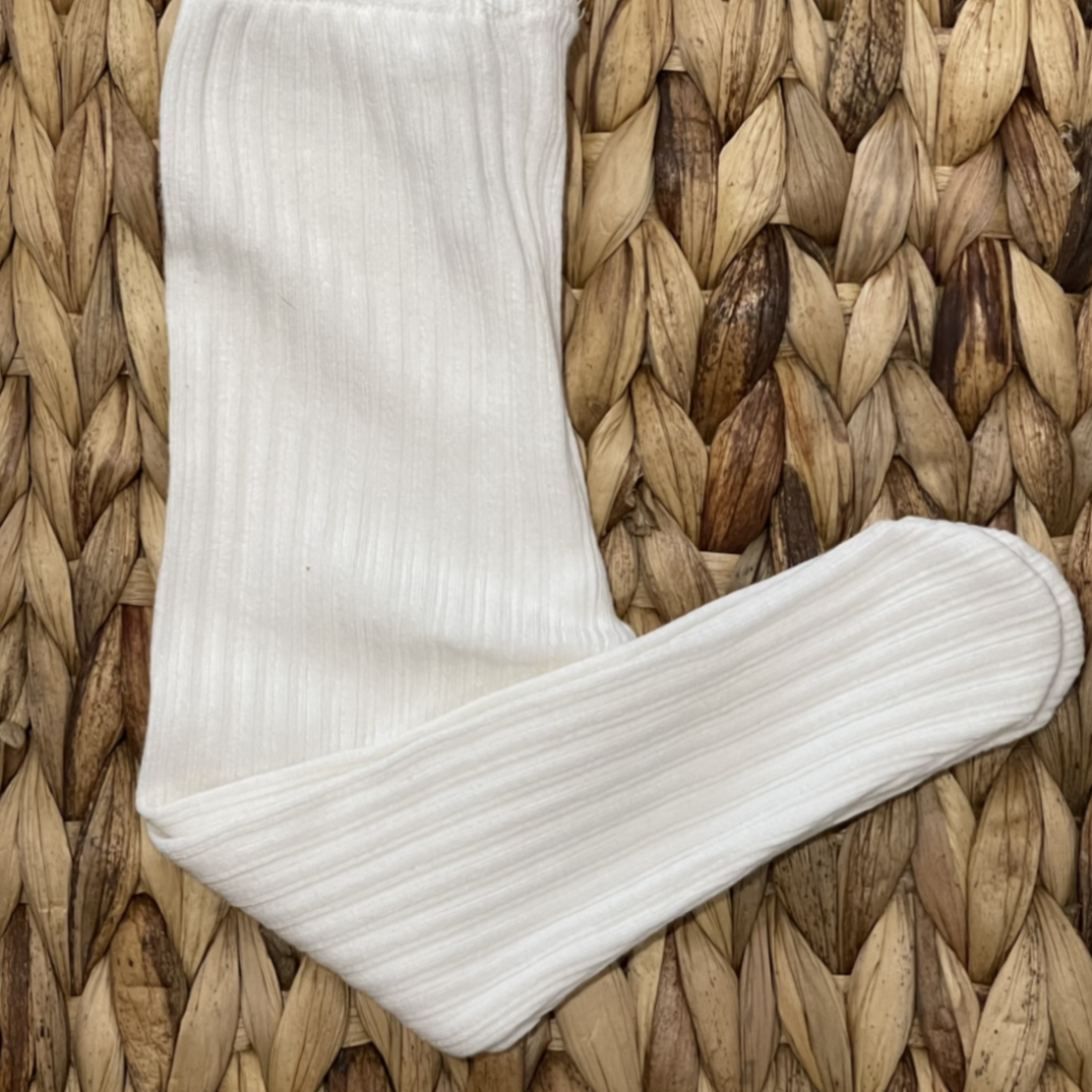 Pastel Ribbed Tights (Three Colours )