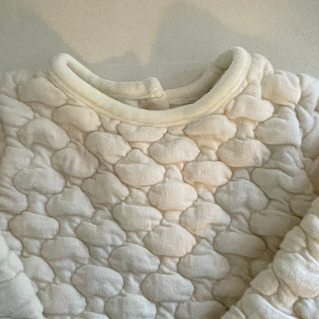 Bibi Quilted Bodysuit + Bonnet Set (Ivory)