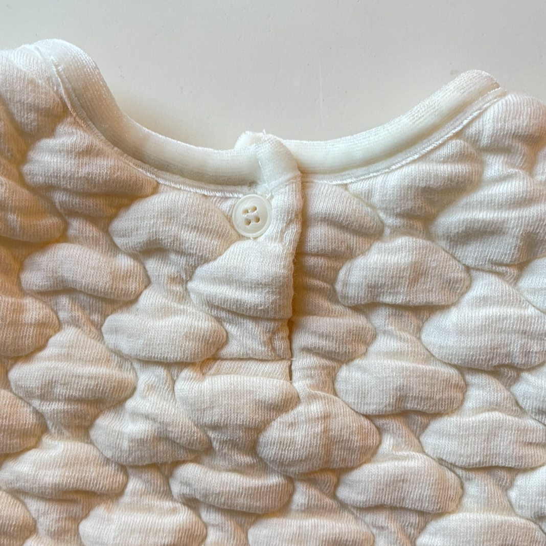 Bibi Quilted Bodysuit + Bonnet Set (Ivory)