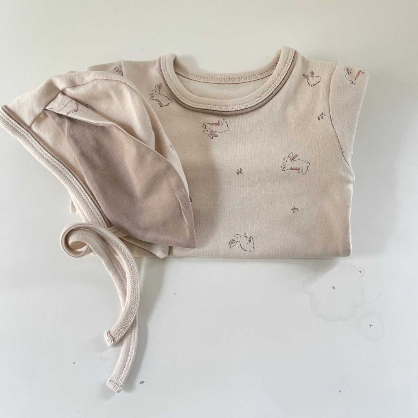 Bunny Print Bodysuit + Bottom Set (Two Colours)