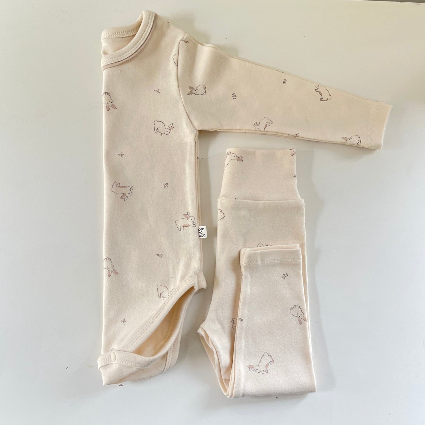 Bunny Print Bodysuit + Bottom Set (Two Colours)