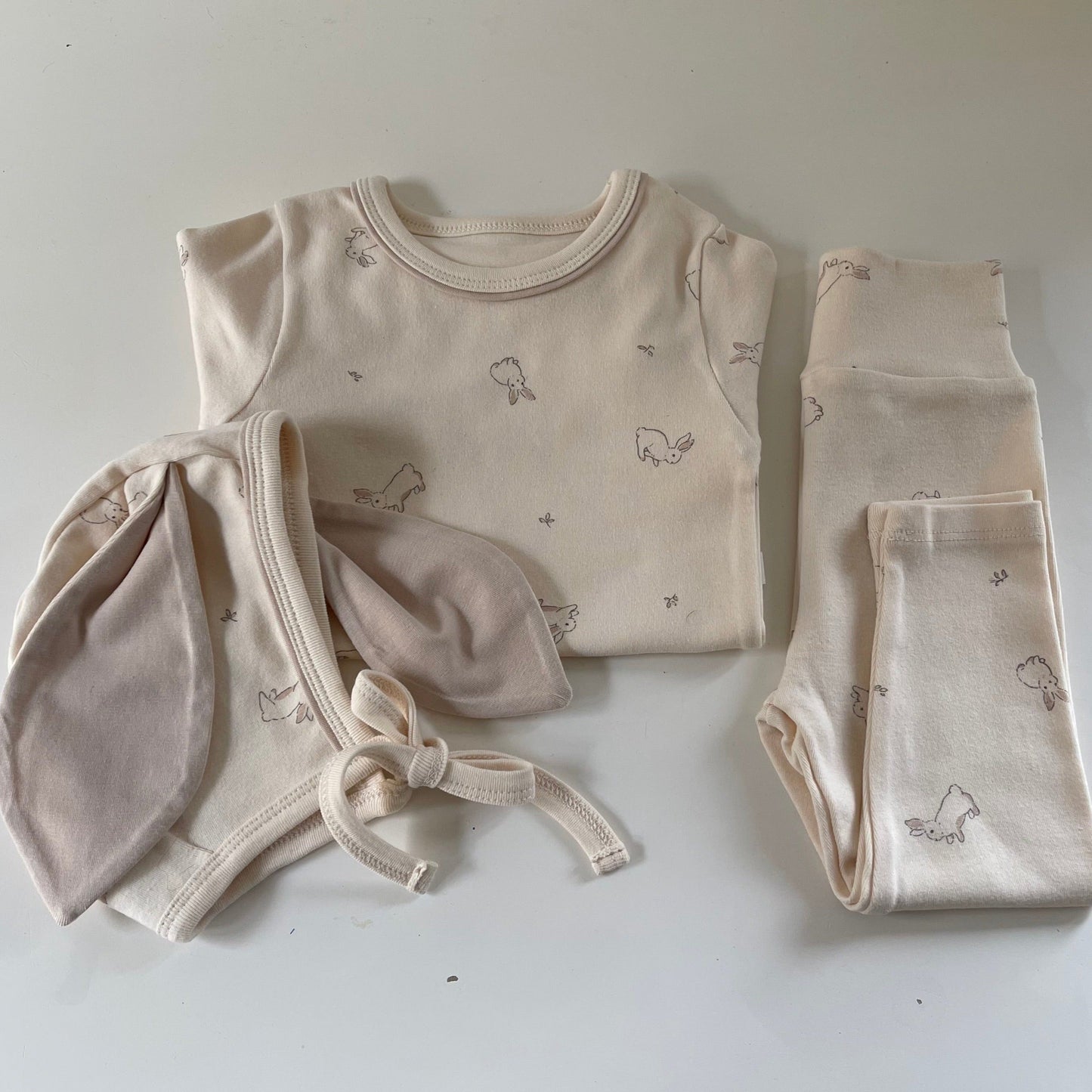 Bunny Print Bodysuit + Bottom Set (Two Colours)