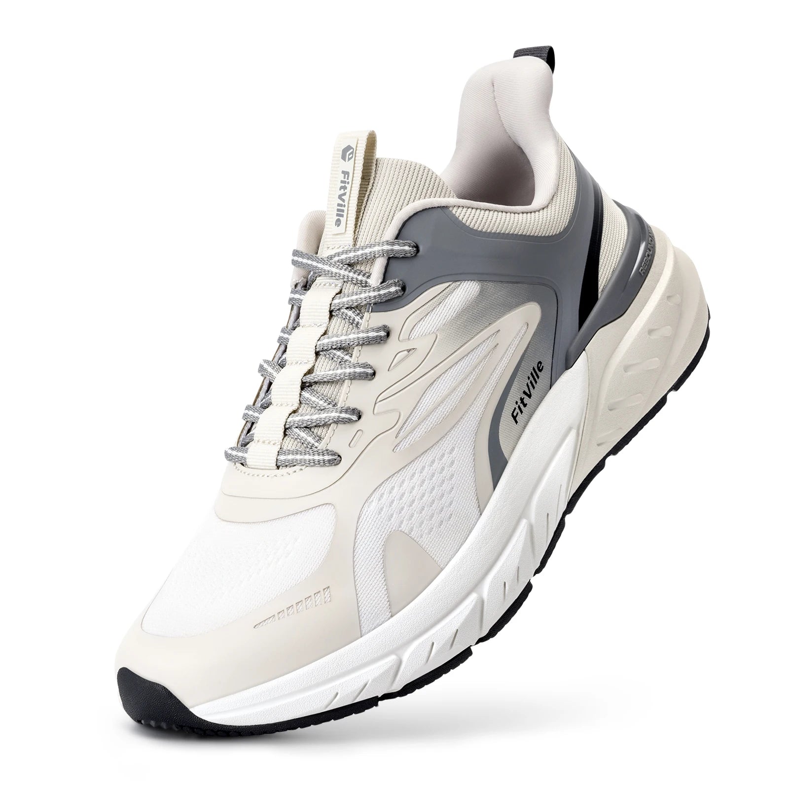 FitVille Newest Running Shoes for Men 4E Wide Width Sneakers with Arch Support for Flat Feet Heel Pain Relief Plantar Fasciitis