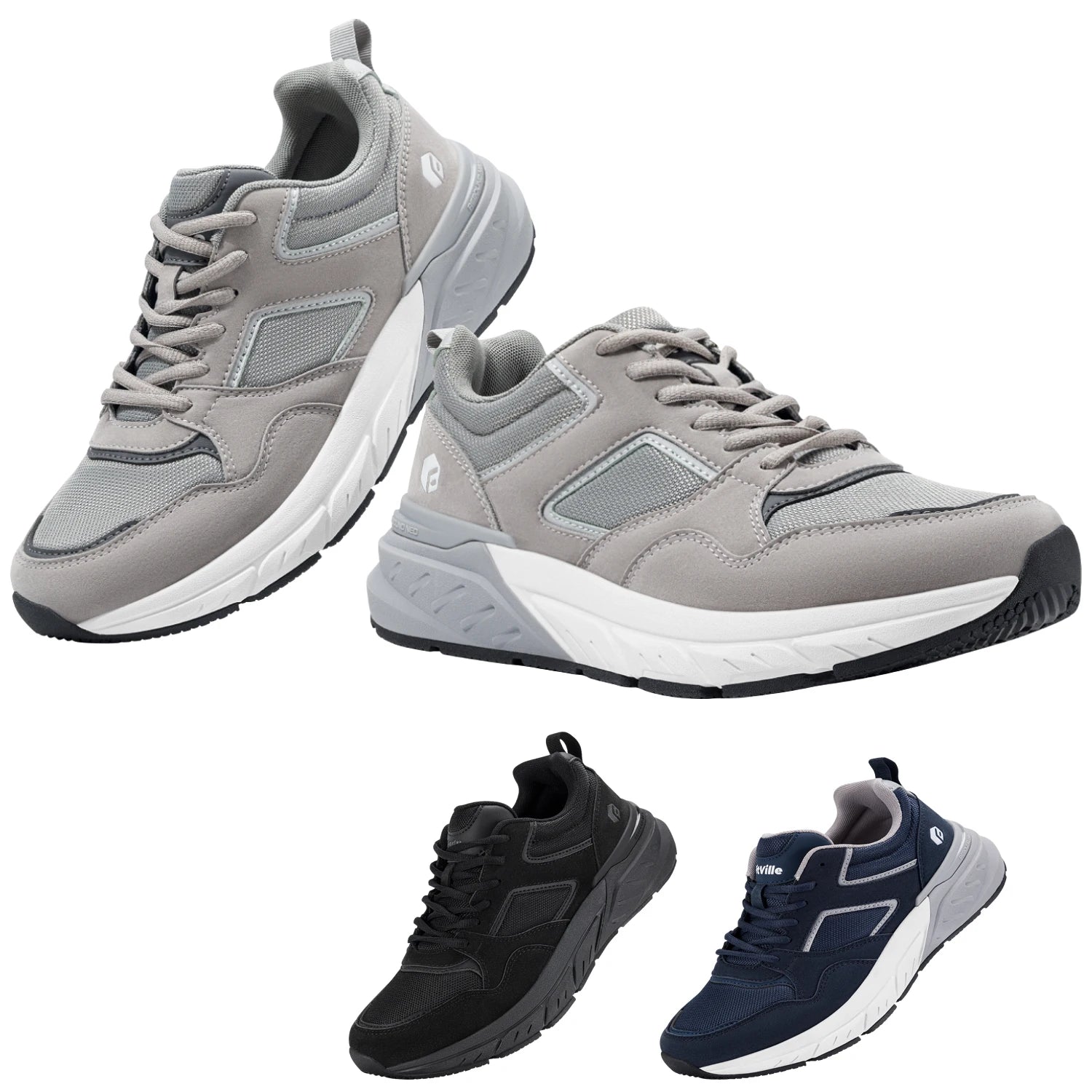 FitVille Newest Running Shoes for Men 4E Wide Width Sneakers with Arch Support for Flat Feet Heel Pain Relief Plantar Fasciitis