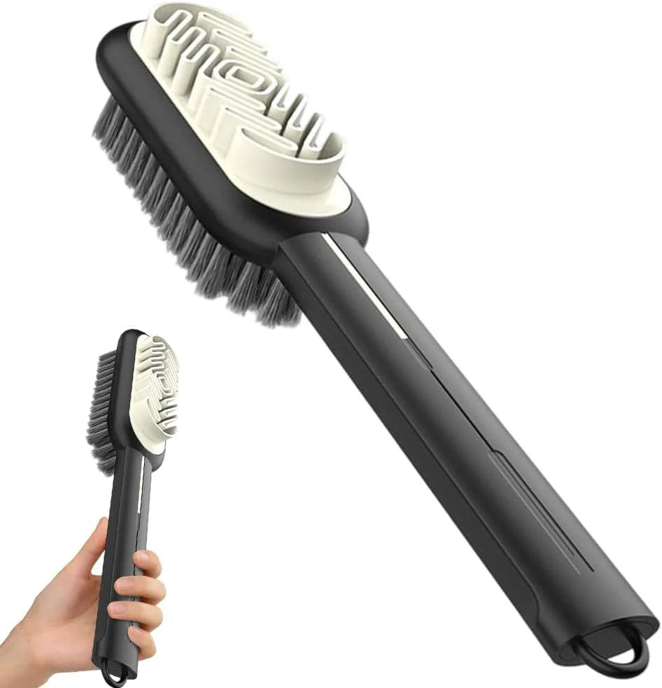 2 in 1 Scrub Suede Shoe Brush New Eraser Soft Suede Shoe Brush Cleaner Rubber Polish Eraser with Soft Plastic Bristles for Suede