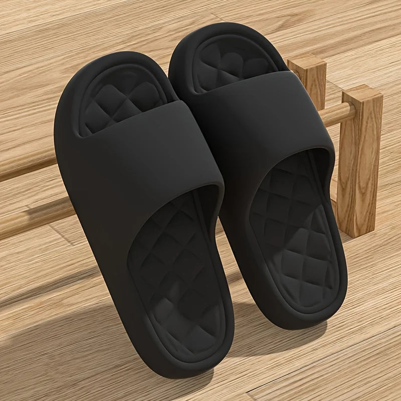 Summer solid color women's home slippers, men's EVA slippers, comfortable and fashionable, suitable for home vacation couples