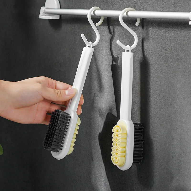 2 in 1 Scrub Suede Shoe Brush New Eraser Soft Suede Shoe Brush Cleaner Rubber Polish Eraser with Soft Plastic Bristles for Suede