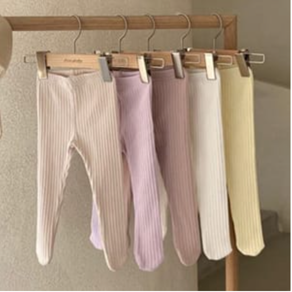 Pastel Ribbed Tights (Three Colours )