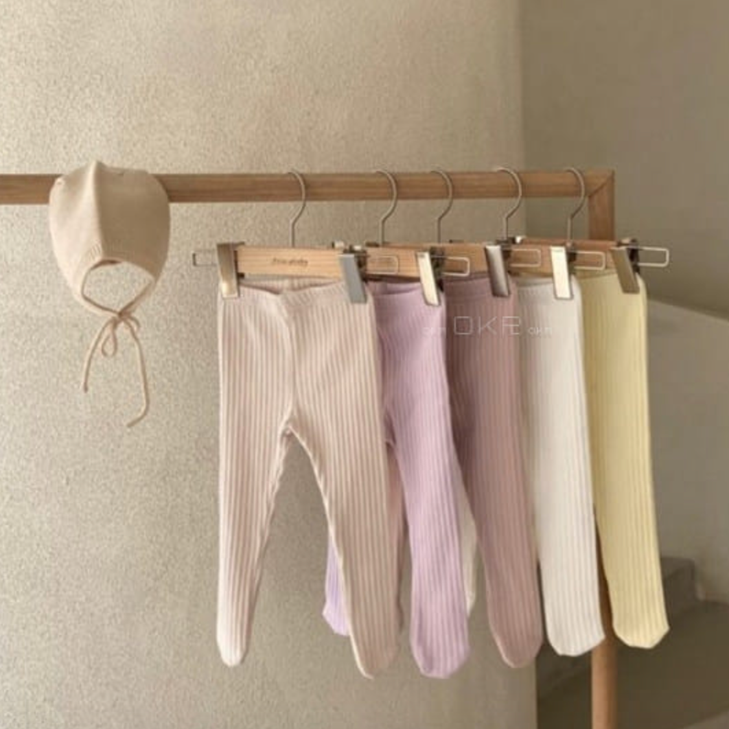 Pastel Ribbed Tights (Three Colours )