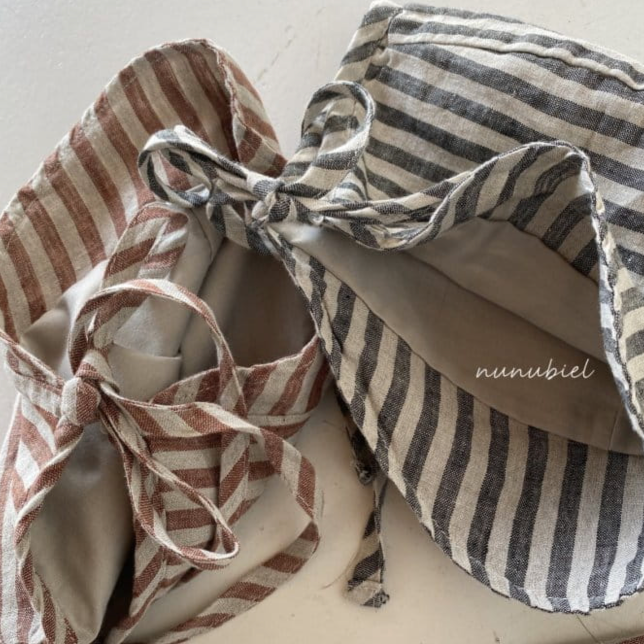 Striped Romper + Bonnet Set (Two Colours)
