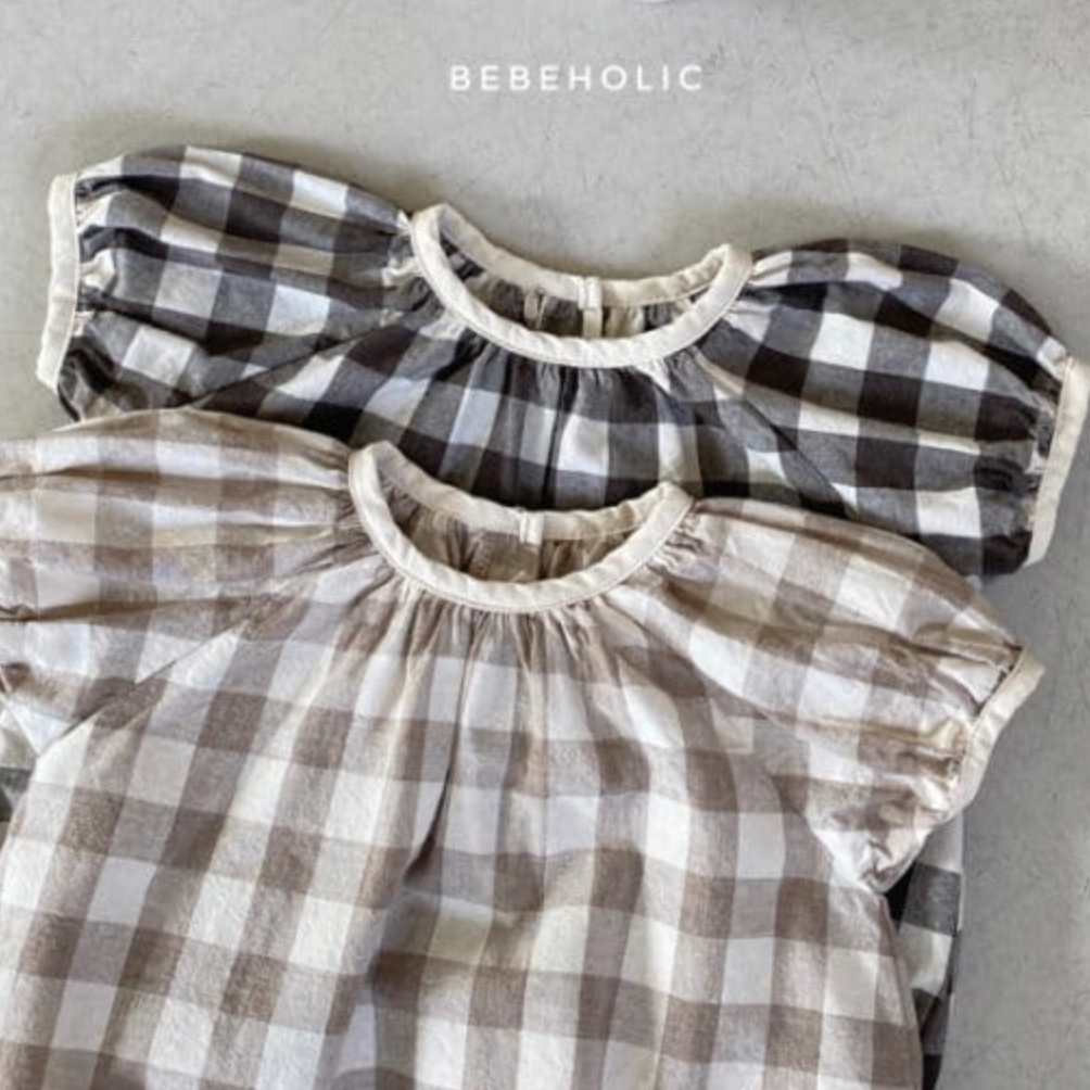 Checked Cotton Romper (Two Colours)