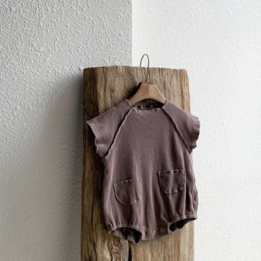 Waffle Tee-shirt Romper (Three Colours)