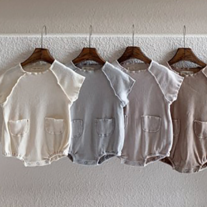Waffle Tee-shirt Romper (Three Colours)