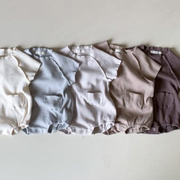 Waffle Tee-shirt Romper (Three Colours)