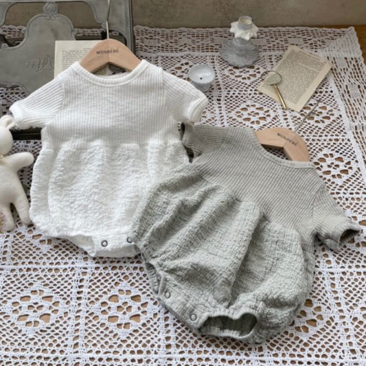 Ribbed T-shirt Romper (Two Colours)