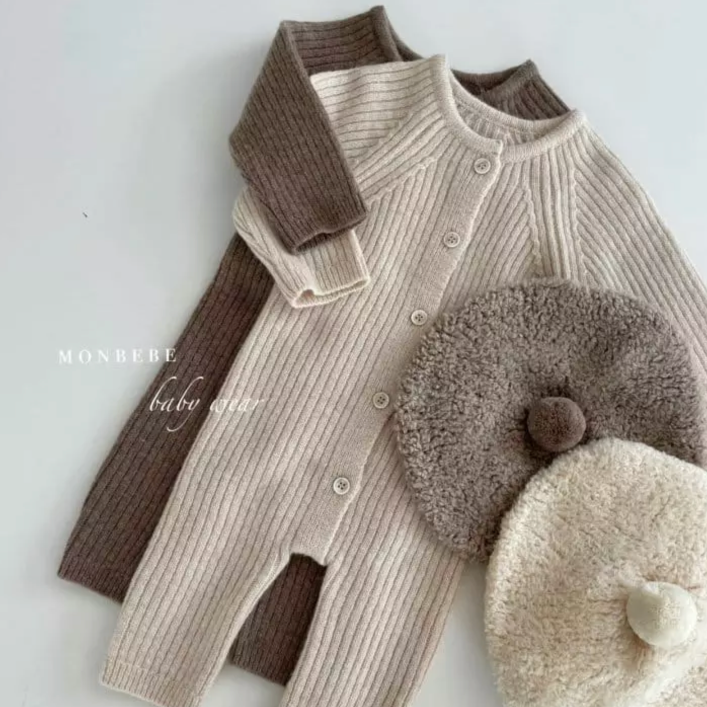 Rib Knitted Onesie (Two Colours)