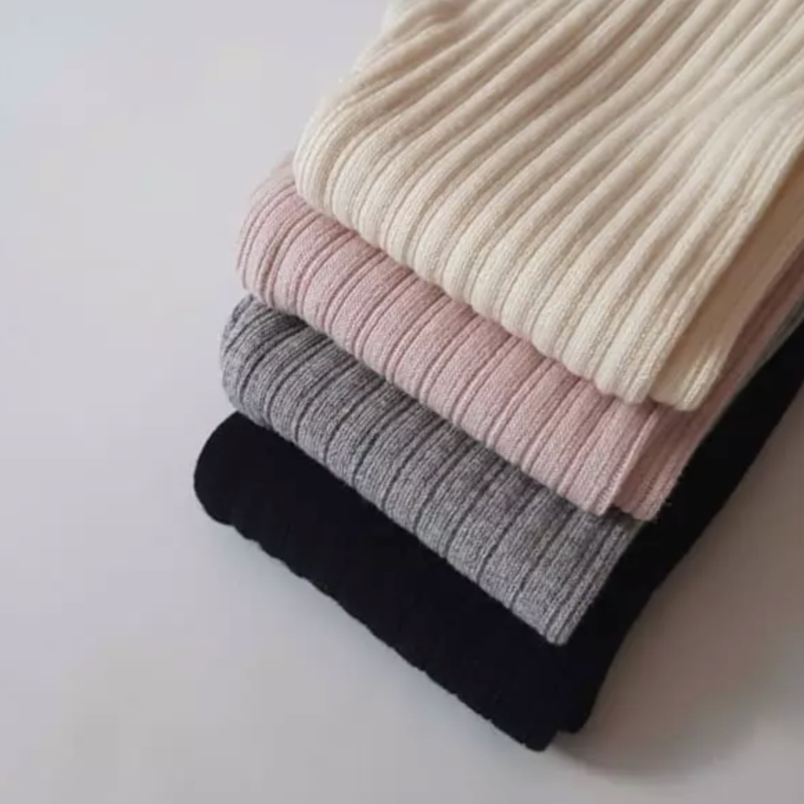 Ribbed Cotton Tights (Three Colours)