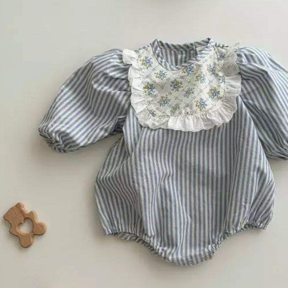 Amber Striped Cotton Romper (Two Colours)