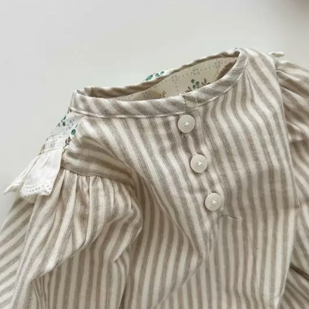 Amber Striped Cotton Romper (Two Colours)