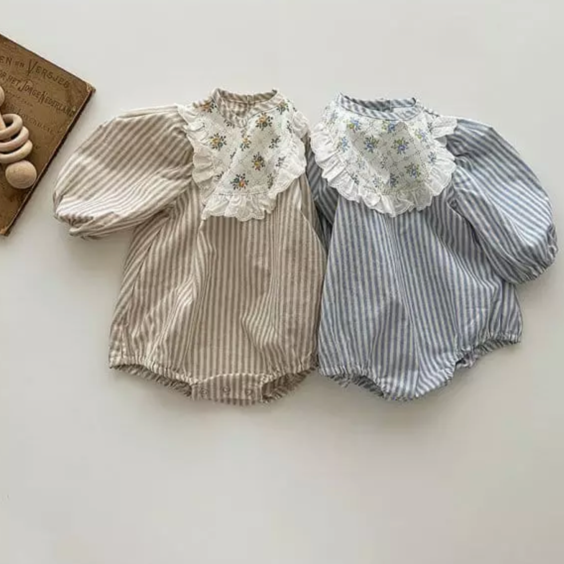 Amber Striped Cotton Romper (Two Colours)