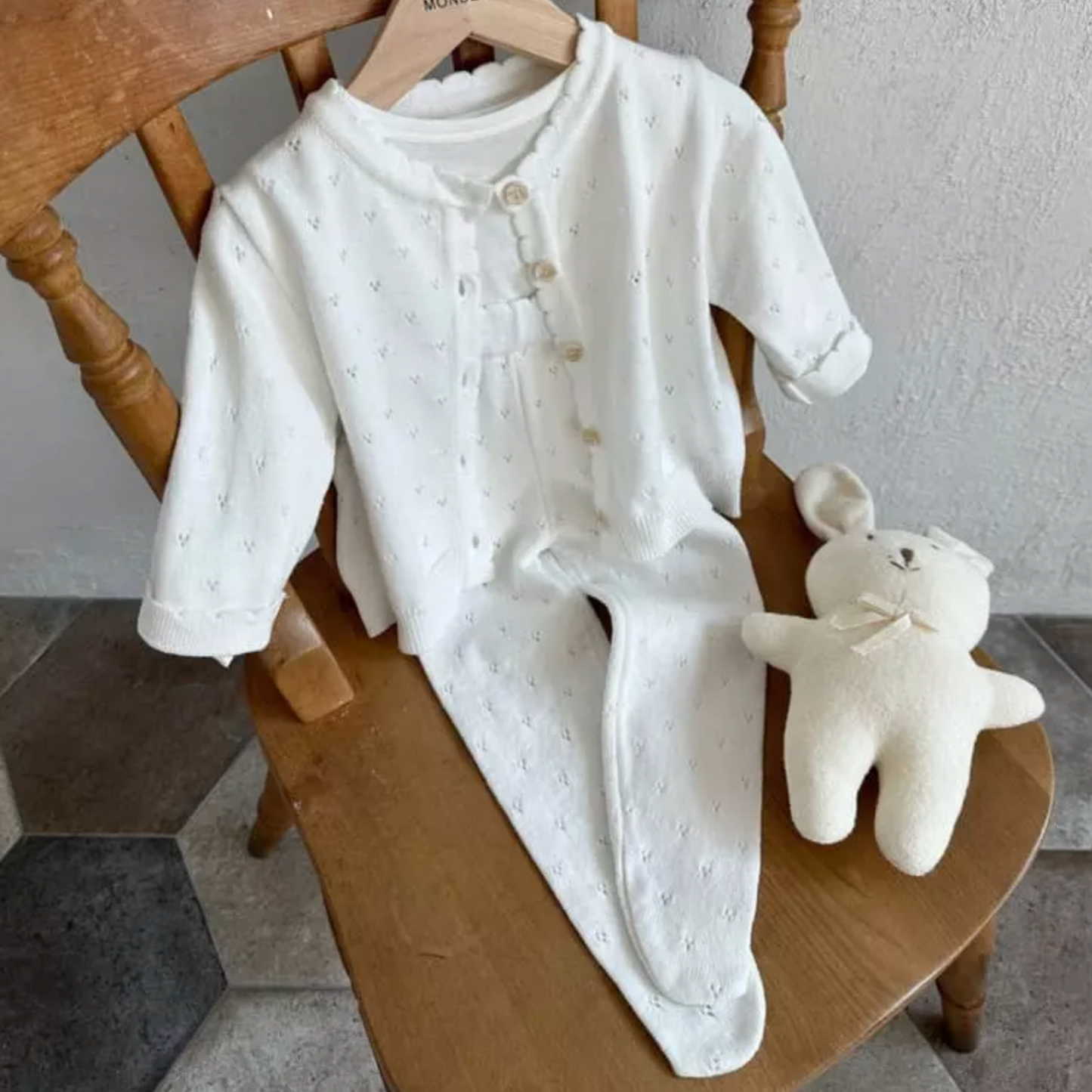 Bronte Pointelle Knitted Cardigan (Two Colours)