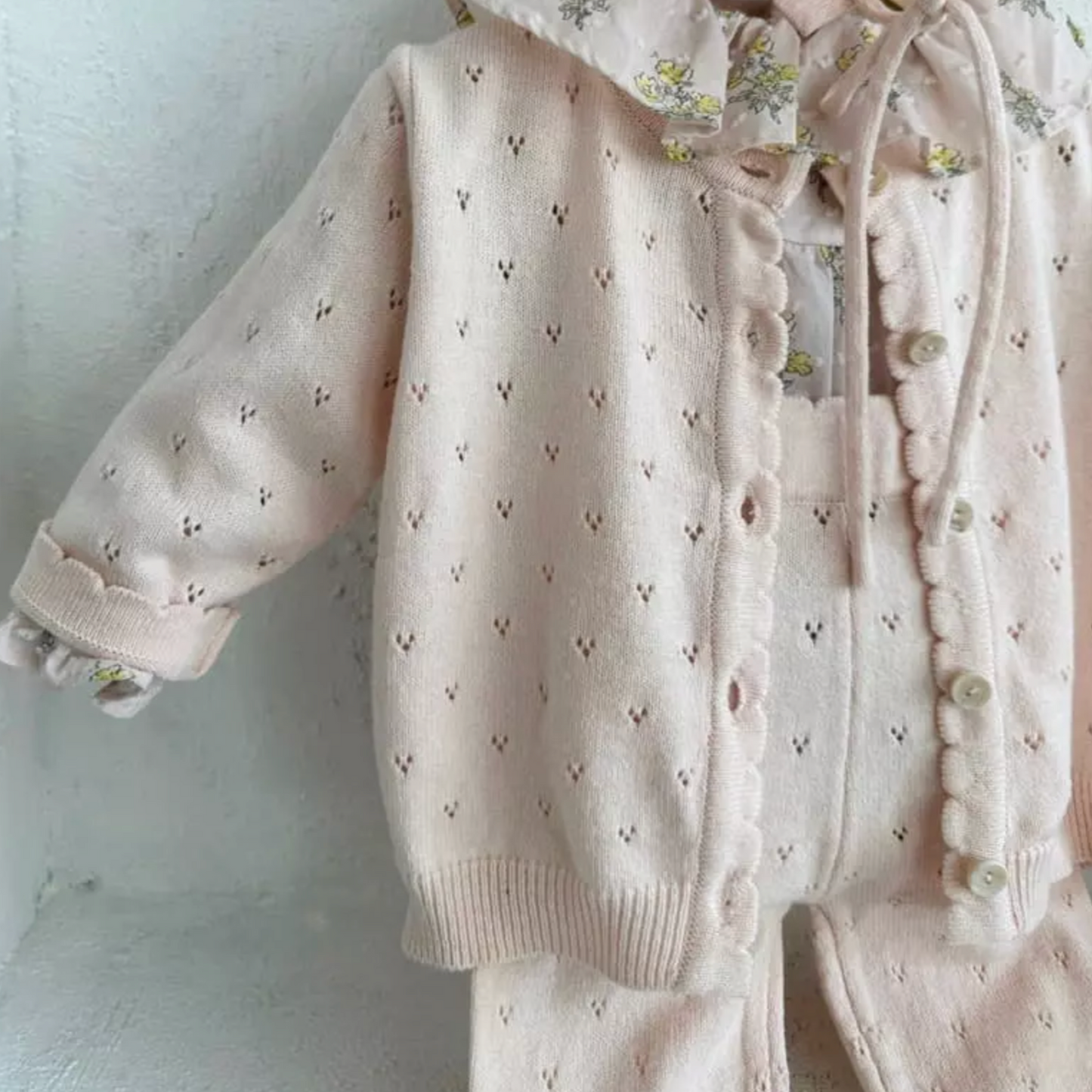 Bronte Pointelle Knitted Cardigan (Two Colours)