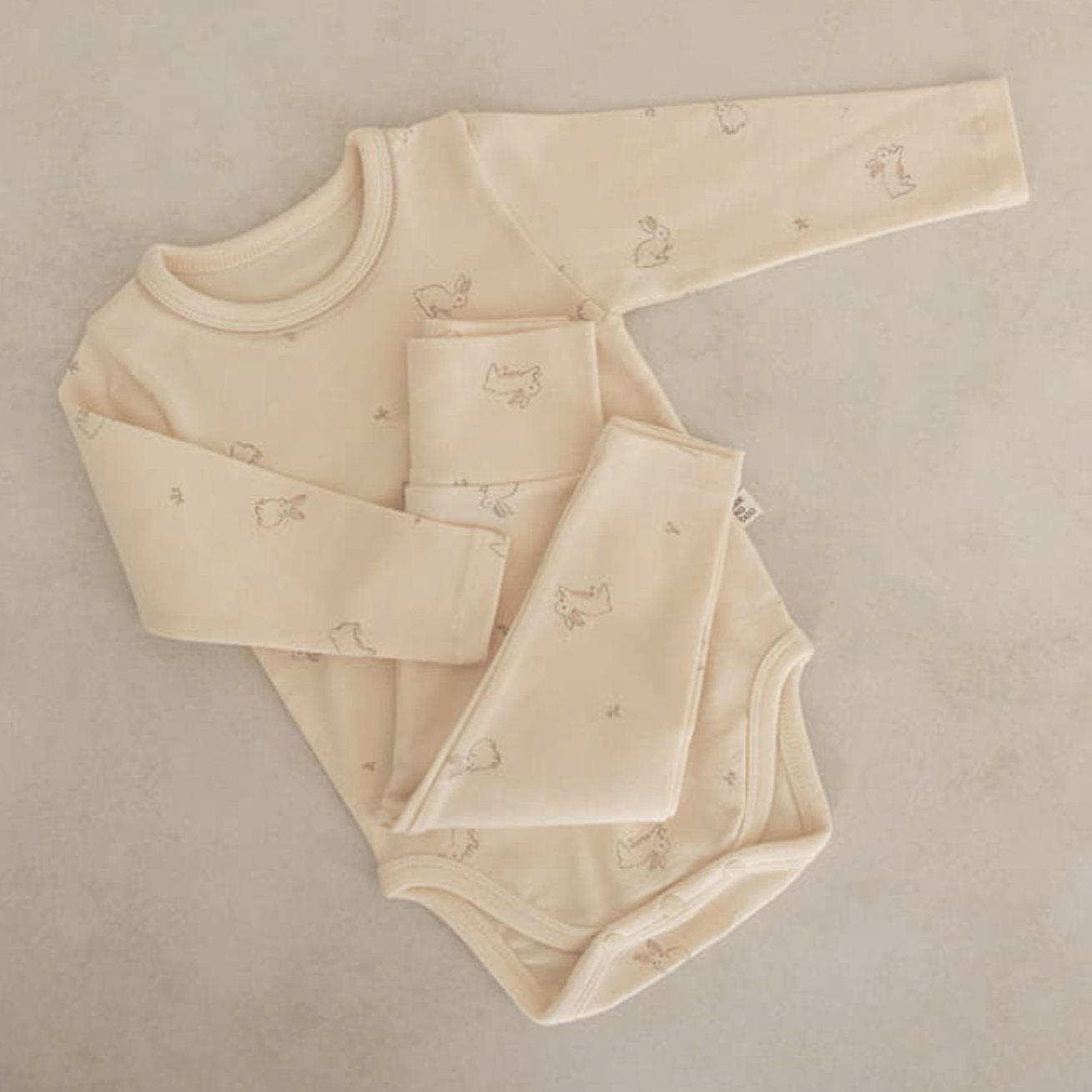 Bunny Print Bodysuit + Bottom Set (Two Colours)
