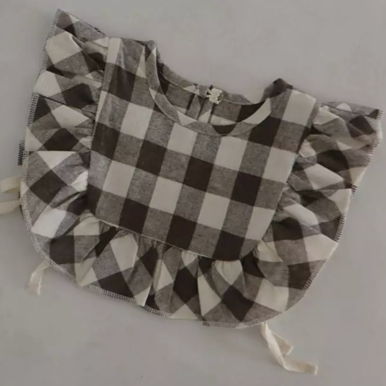 Check Baby Vest/Bib (Two colours)