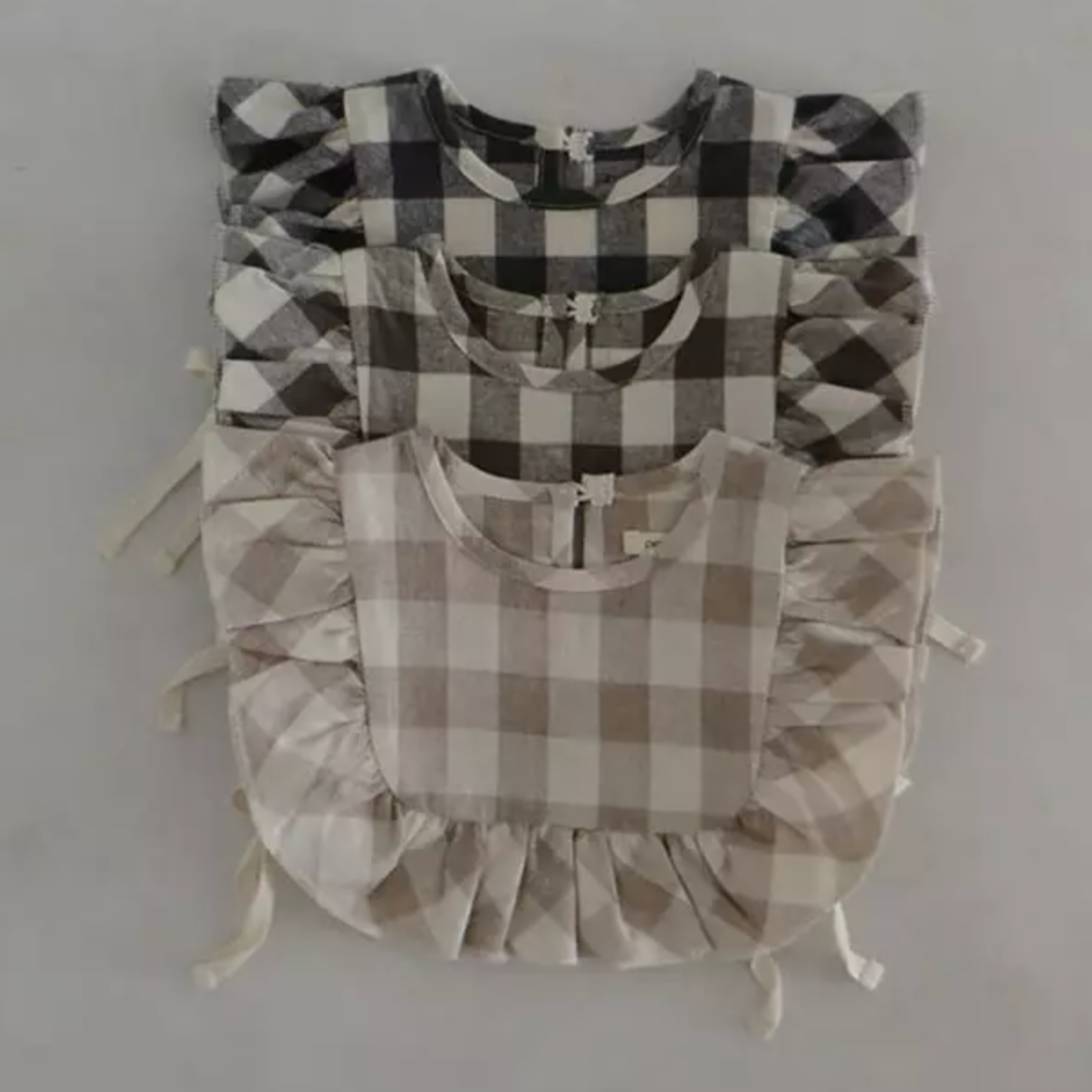 Check Baby Vest/Bib (Two colours)