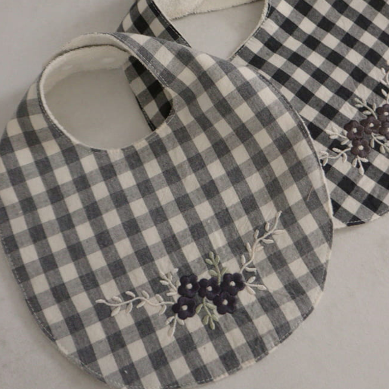 Mabel Gingham Baby Bib (Three Colours)