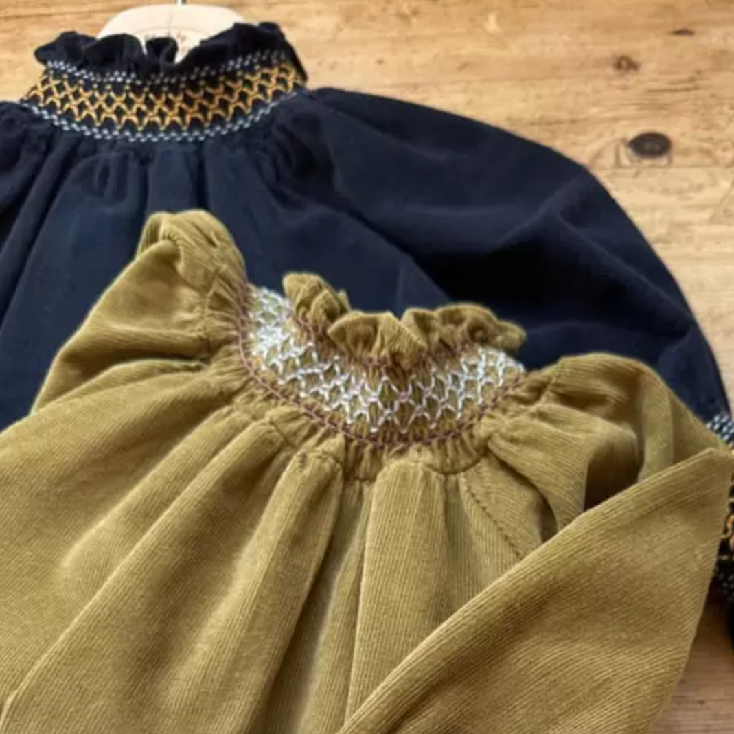 Ava Corduroy Smocking Dress (Two Colours)