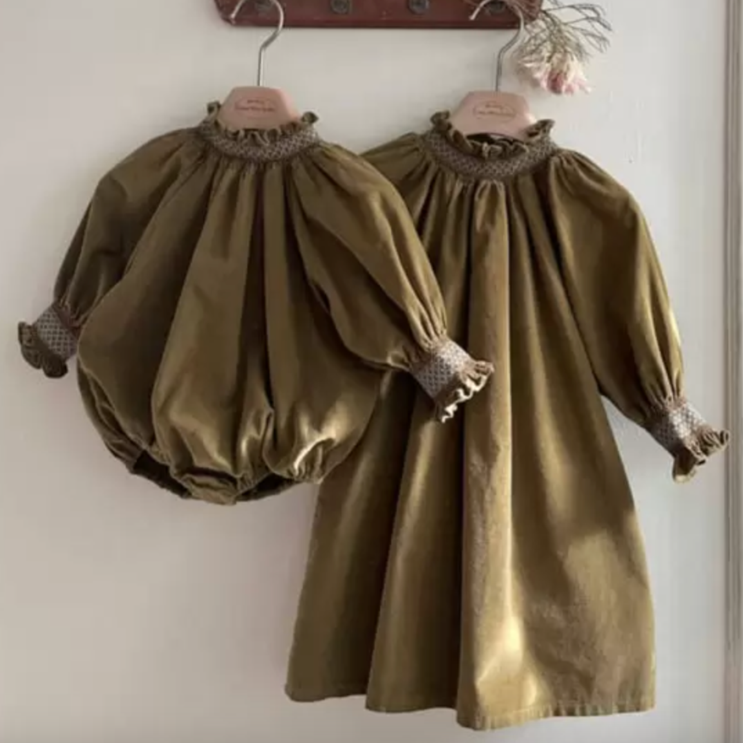 Ava Corduroy Smocked Romper (Two Colours)