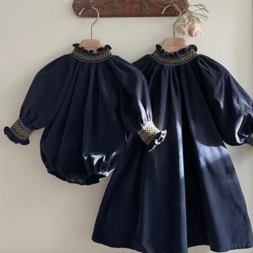 Ava Corduroy Smocked Romper (Two Colours)