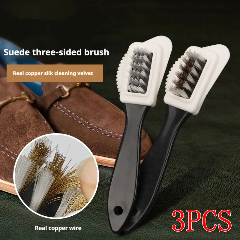 New Nubuck Shoes Shoe Brush Suede Shoes Brass Wire Shoe Brush Snow Boots Shoe Cleaner Shoe Accessories 1/2/3 Pcs