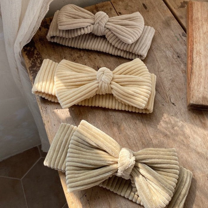 Maxi Bow Corduroy Headband (Three Colours)