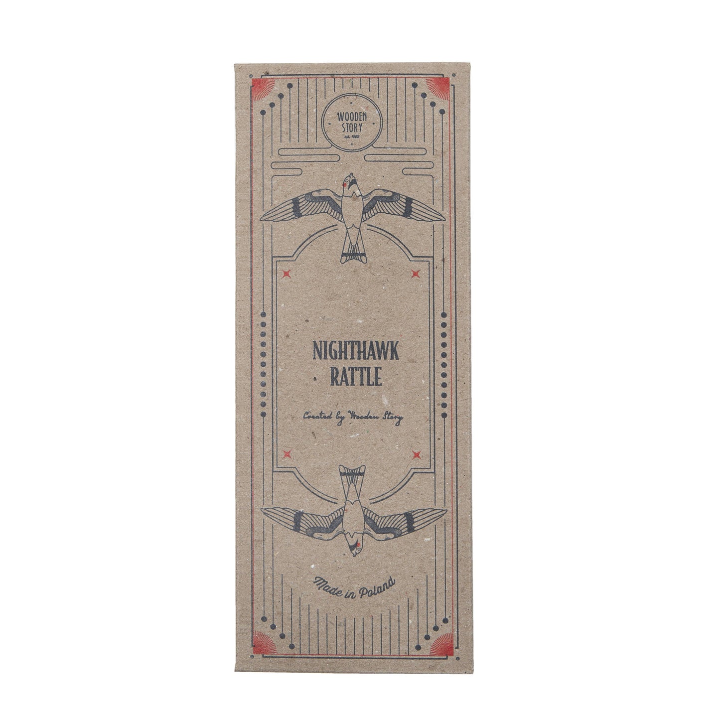 Nighthawk Wooden Baby Rattle